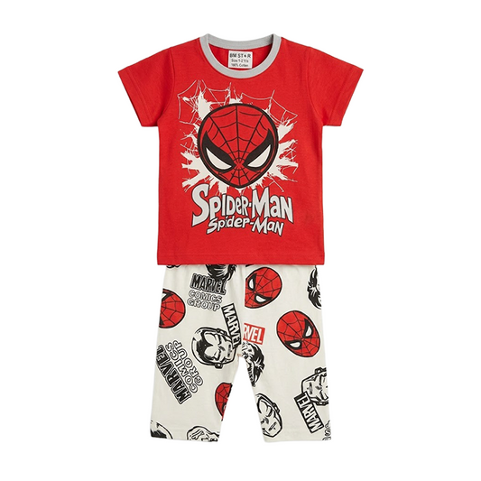 Boys Spider-Man Half Sleeves Shorts Set