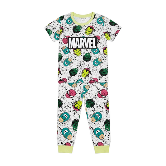 Boys Marvel Mask Half Sleeves Pyjama Set