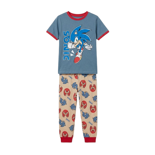 Boys Sonic Dash Half Sleeves Pyjama Set