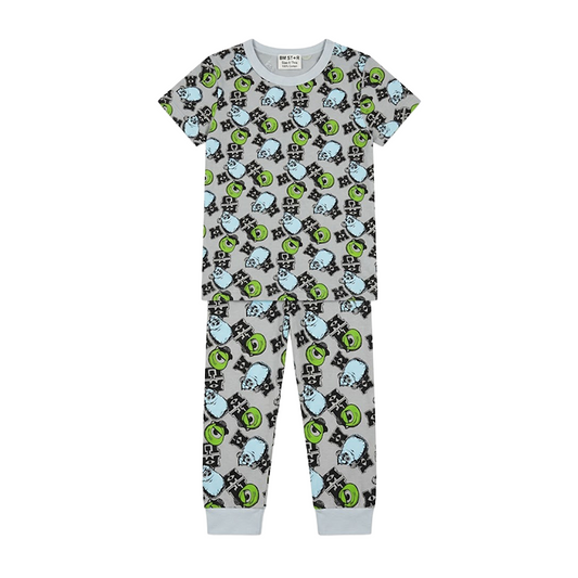Boys Disney Monsters Half Sleeves Pyjama Set