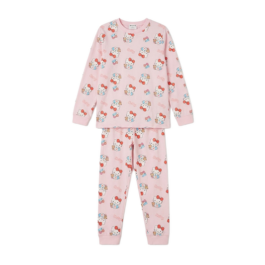 Women Sweetheart Bow Full Sleeves Pyjama Set