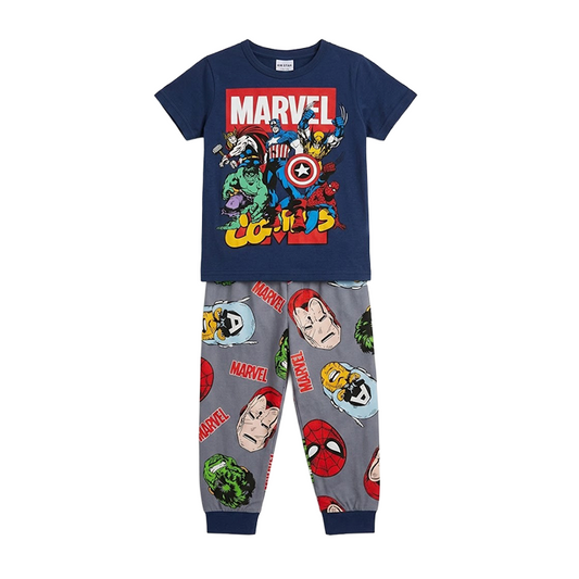 Boys Marvel Heroes Half Sleeves Pyjama Set