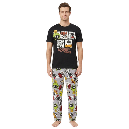 Men Loony Tunes Half Sleeves Pyjama Set