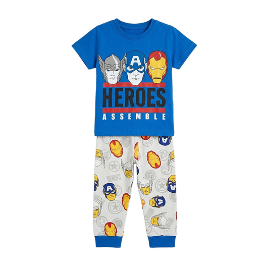 Boys Heroes Half Sleeves Pyjama Set