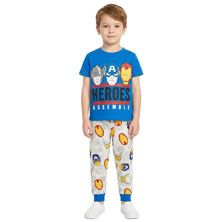 Boys Heroes Half Sleeves Pyjama Set