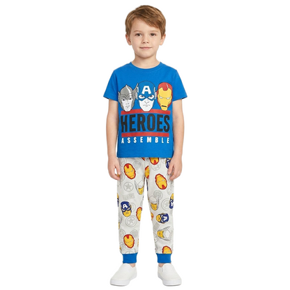 Boys Heroes Half Sleeves Pyjama Set
