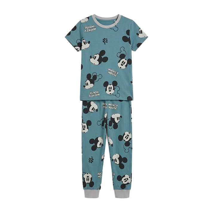 Girls Iconic Mickey Mouse Half Sleeves Pyjama Set