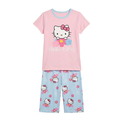 Girls Sanrio Hello Kitty Half Sleeves Shorts Set