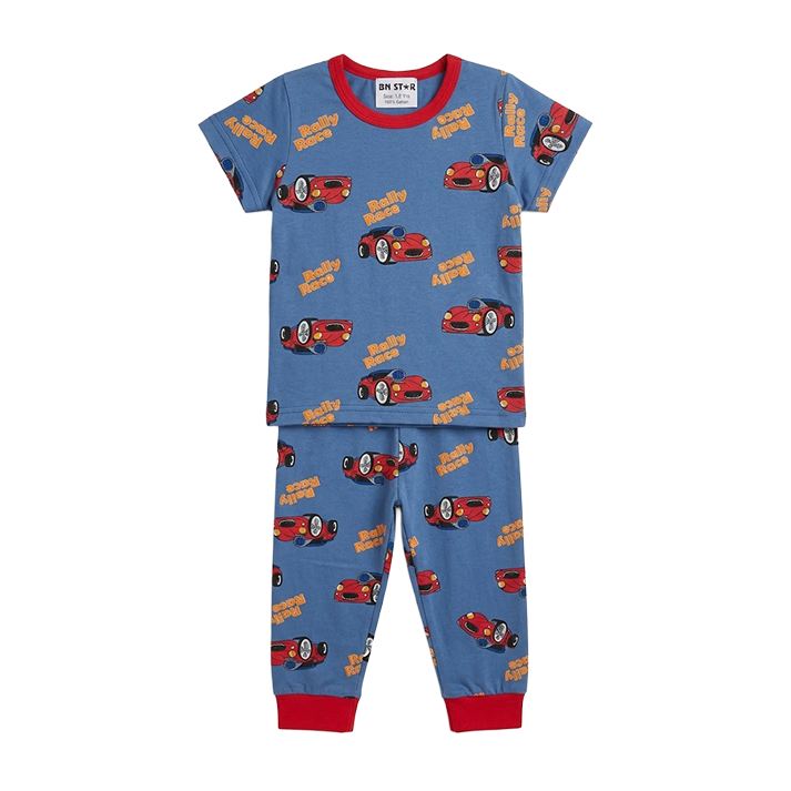 Boys Rally Race Half Sleeves Pyjama Set