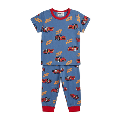 Boys Rally Race Half Sleeves Pyjama Set