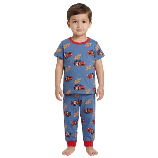 Boys Rally Race Half Sleeves Pyjama Set