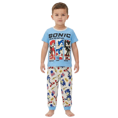 Boys Sonic Half Sleeves Pyjama Set