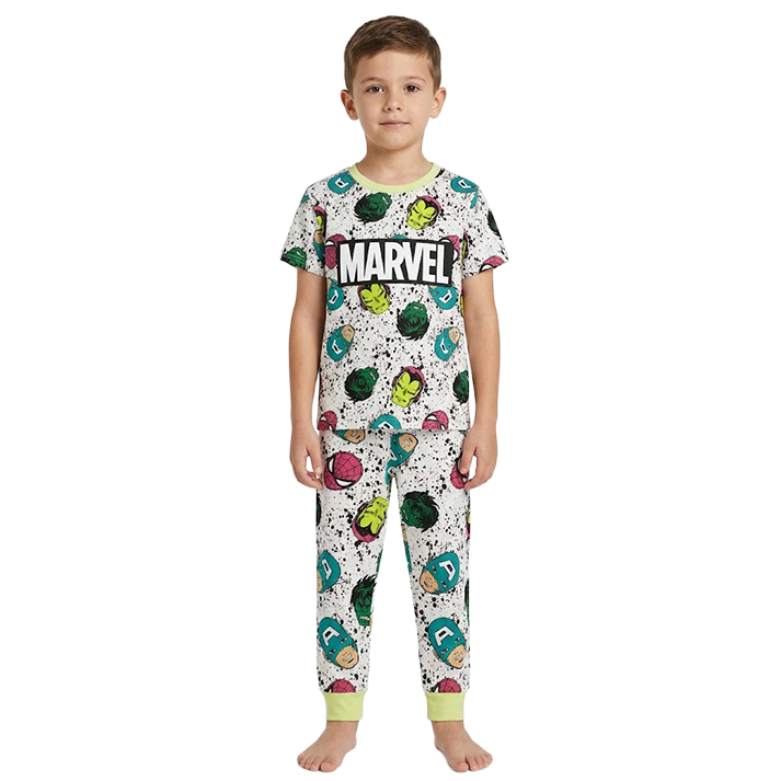 Boys Marvel Mask Half Sleeves Pyjama Set
