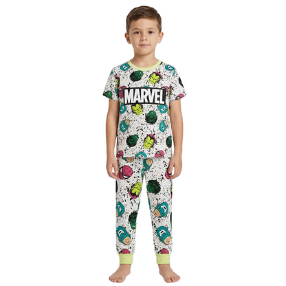 Boys Marvel Mask Half Sleeves Pyjama Set