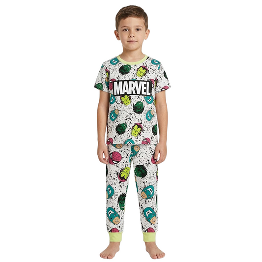 Boys Marvel Mask Half Sleeves Pyjama Set