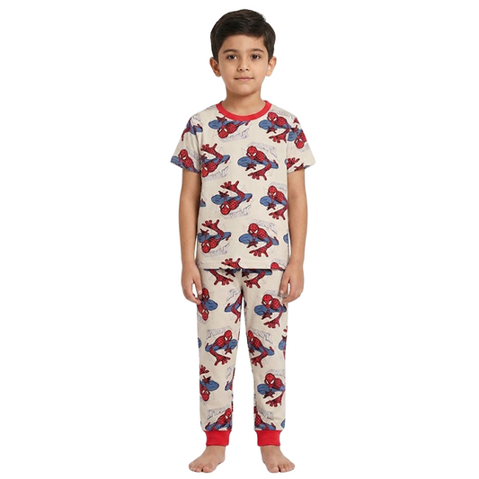 Boys Spider-Man Half Sleeves Pyjama Set