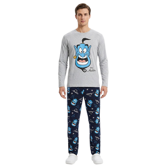 Men Genie Print Full Sleeves Pyjama Set
