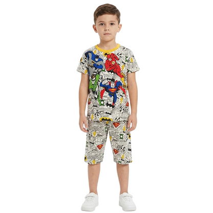 Boys DC Universe Half Sleeves Shorts Set