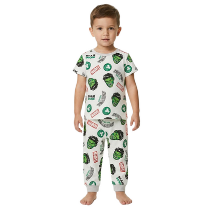 Boys Hulk Half Sleeves Pyjama Set
