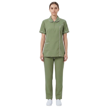 Maid's Trim Zip-Neck Uniform Set