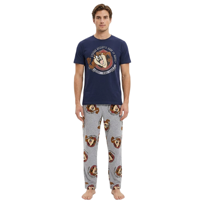 Men Half Sleeves Character Pyjama Set