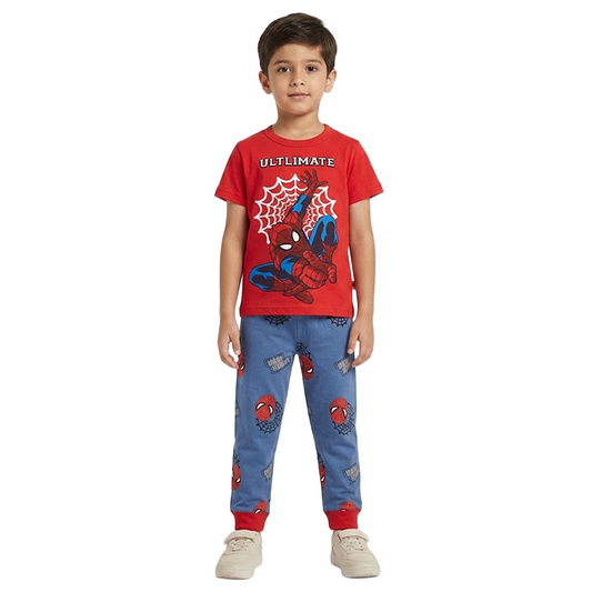 Boys Spider Man Ultimate Half Sleeves Pyjama Set