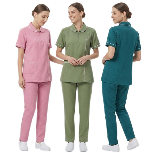 Maid's Trim Zip-Neck Uniform Set