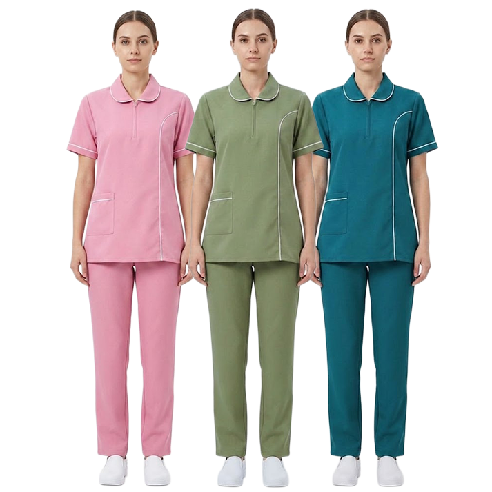 Maid's Trim Zip-Neck Uniform Set
