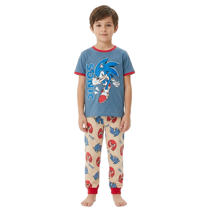 Boys Sonic Dash Half Sleeves Pyjama Set