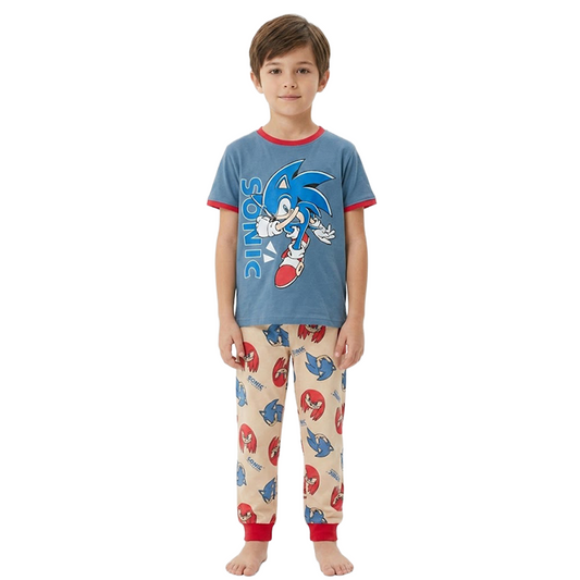 Boys Sonic Dash Half Sleeves Pyjama Set