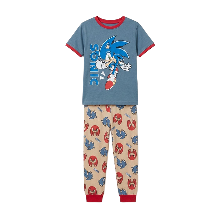Boys Sonic Dash Half Sleeves Pyjama Set