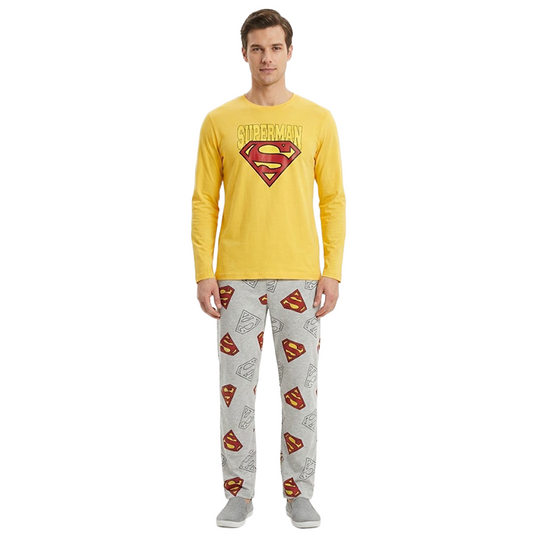 Men Super-Man Full Sleeves Pyjama Set