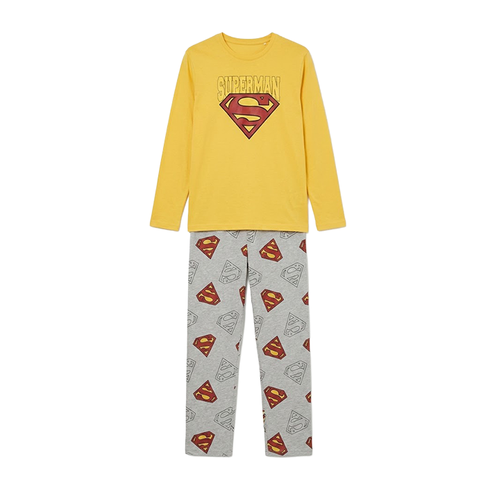 Men Super-Man Full Sleeves Pyjama Set