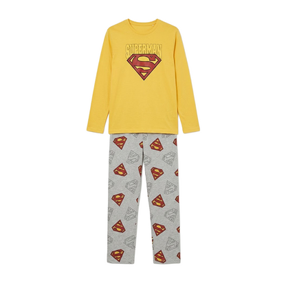 Men Super-Man Full Sleeves Pyjama Set
