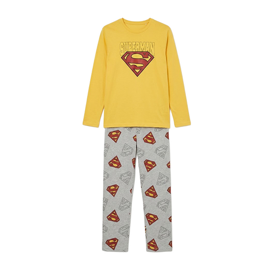 Men Super-Man Full Sleeves Pyjama Set