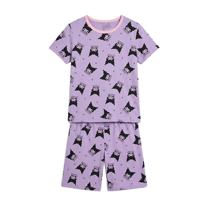 Girls Sanrio Kuromi Half Sleeves Shorts Set