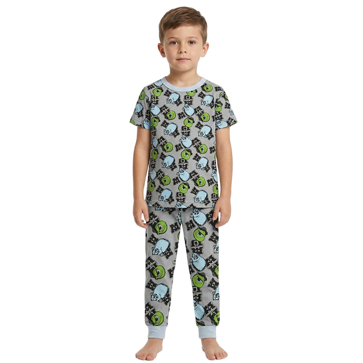 Boys Disney Monsters Half Sleeves Pyjama Set