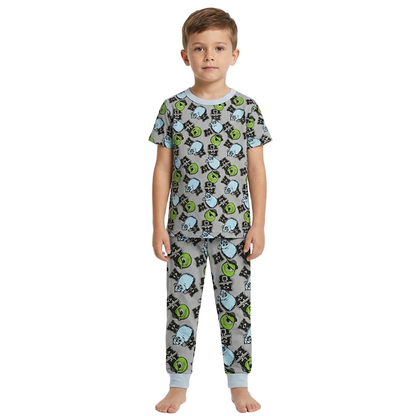 Boys Disney Monsters Half Sleeves Pyjama Set