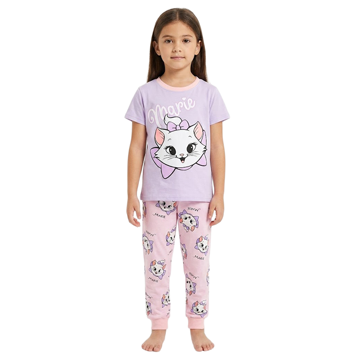 Girls Marie Character Half Sleeves Pyjama Set