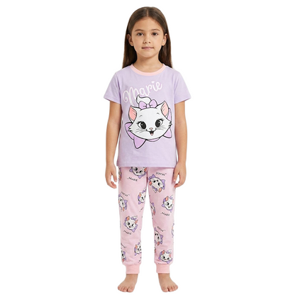 Girls Marie Character Half Sleeves Pyjama Set