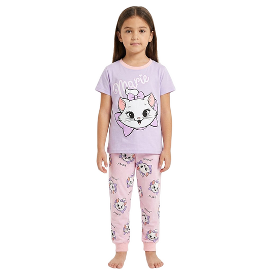 Girls Marie Character Half Sleeves Pyjama Set