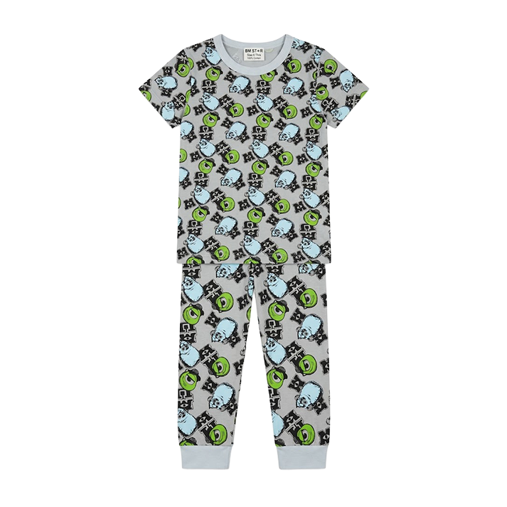 Boys Disney Monsters Half Sleeves Pyjama Set