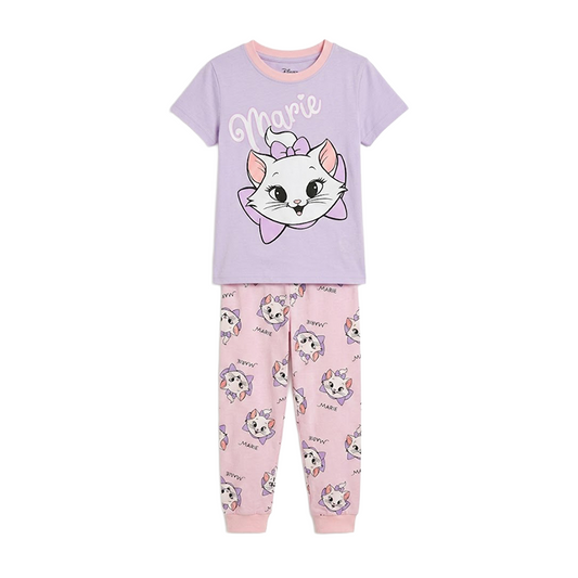 Girls Marie Character Half Sleeves Pyjama Set