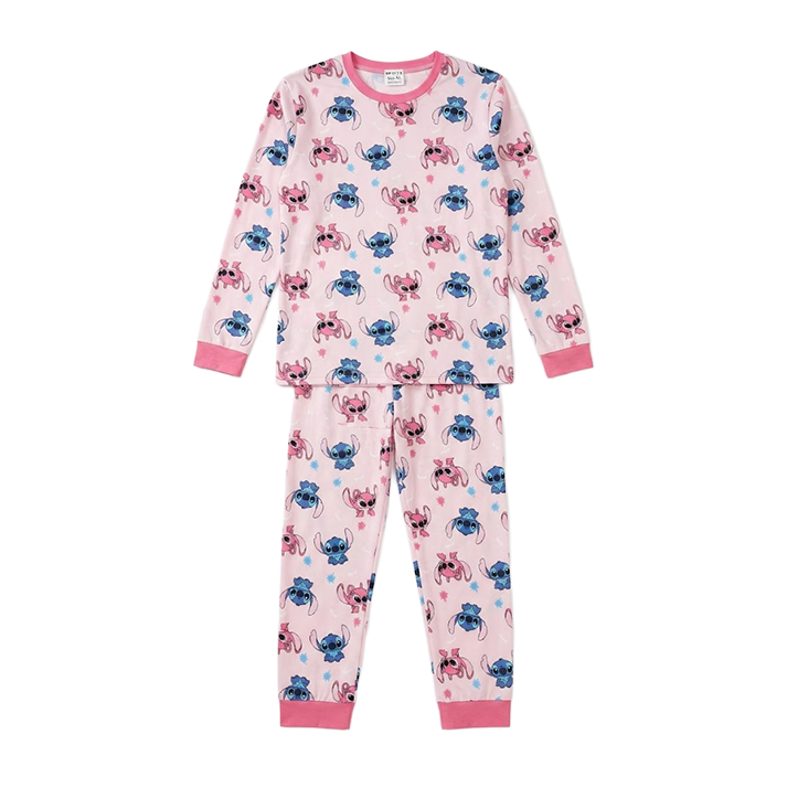 Women Lilo & Stitch Full Sleeves Pyjama Set