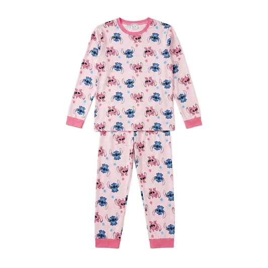 Women Lilo & Stitch Full Sleeves Pyjama Set