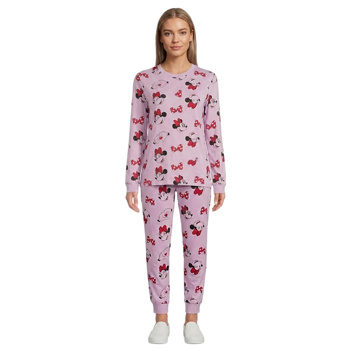 Women Minnie Mouse Full Sleeves Pyjama Set