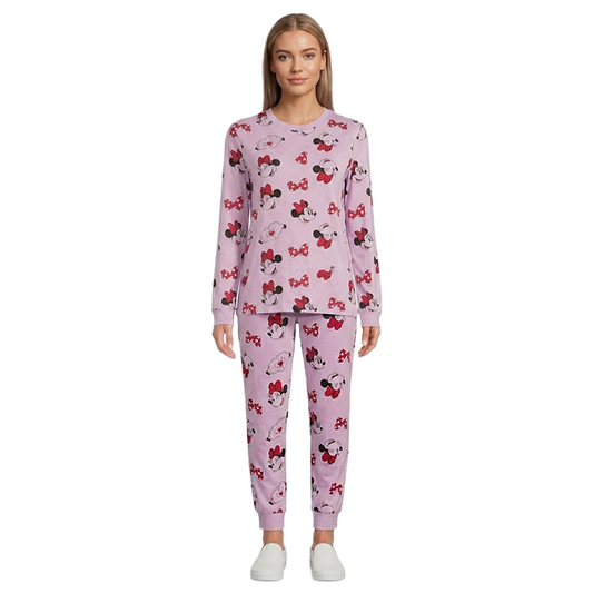 Women Minnie Mouse Full Sleeves Pyjama Set