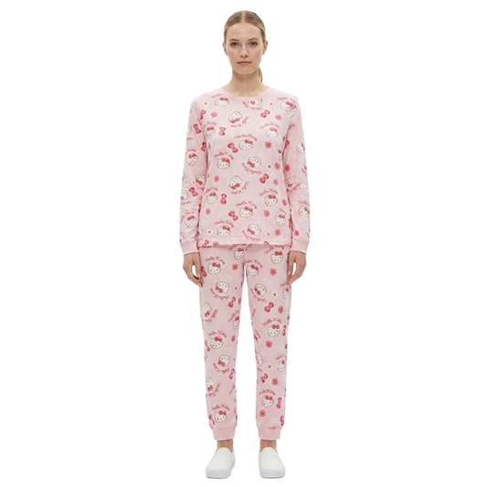 Women Hello Kitty Full Sleeves Pyjama Set