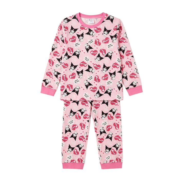 Women Sanrio Kuromi Full Sleeves Pyjama Set