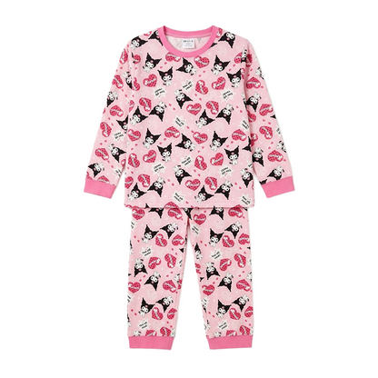 Women Sanrio Kuromi Full Sleeves Pyjama Set
